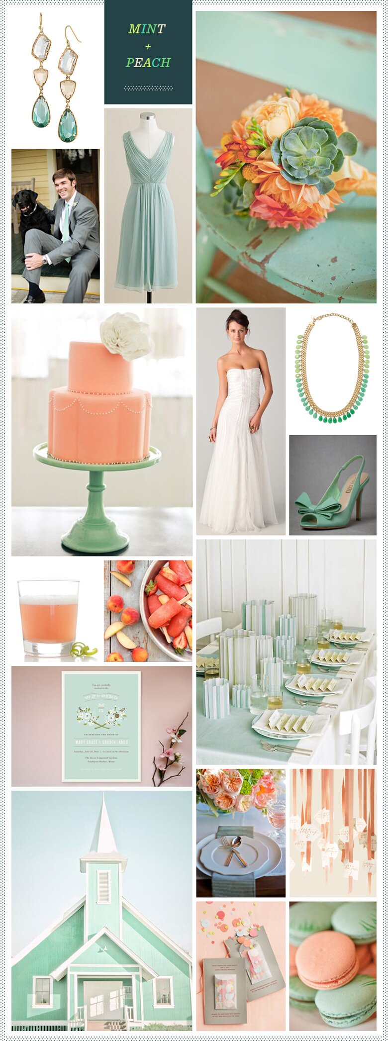 REVEL: Mint + Peach Wedding Inspiration REVEL: Mint + Peach Wedding Inspiration