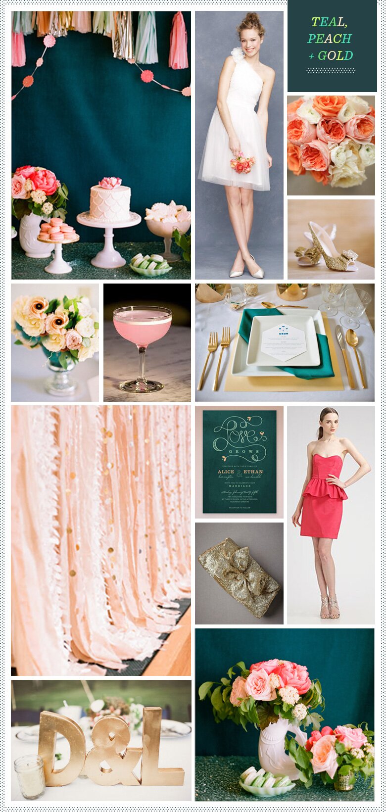 REVEL: Teal, Peach + Gold