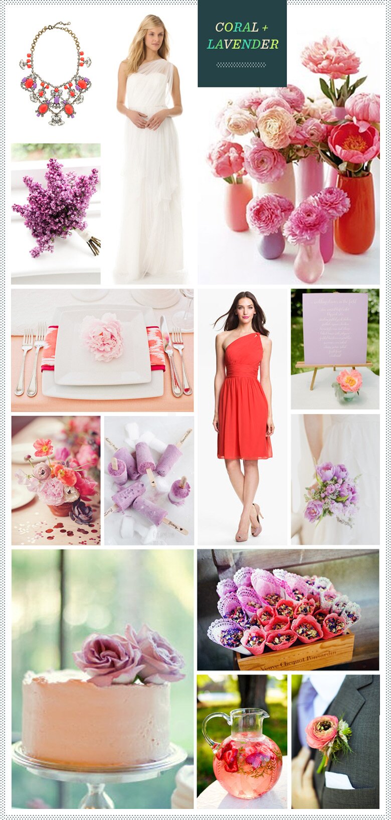 REVEL: Coral + Lavender Wedding Inspiration REVEL: Coral + Lavender Wedding Inspiration