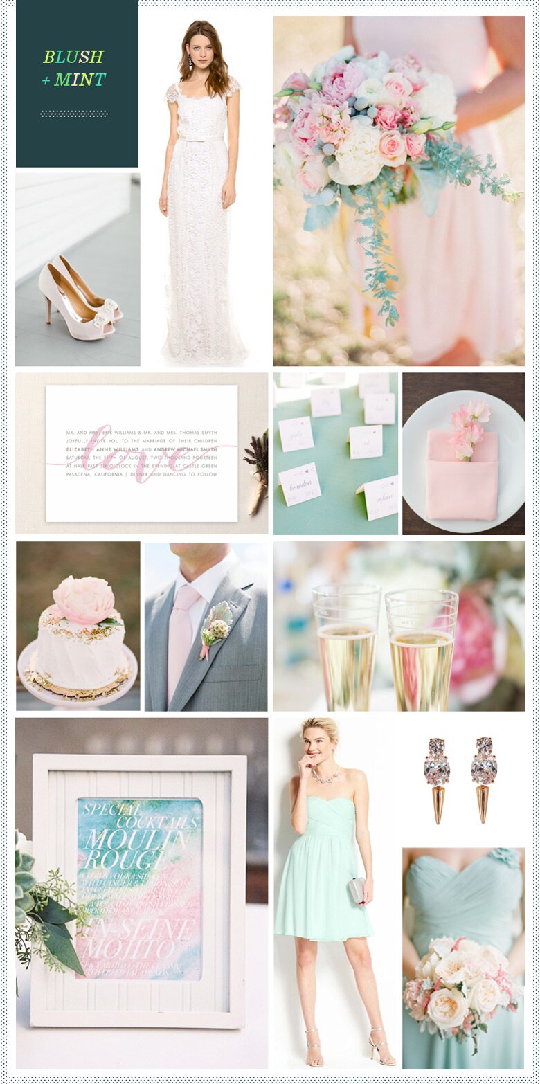 REVEL: Blush + Mint Wedding Inspiration